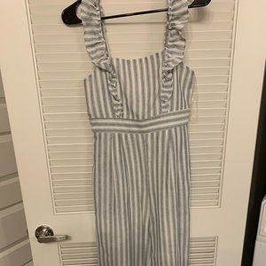 Blue and white striped jumpsuit. NWT